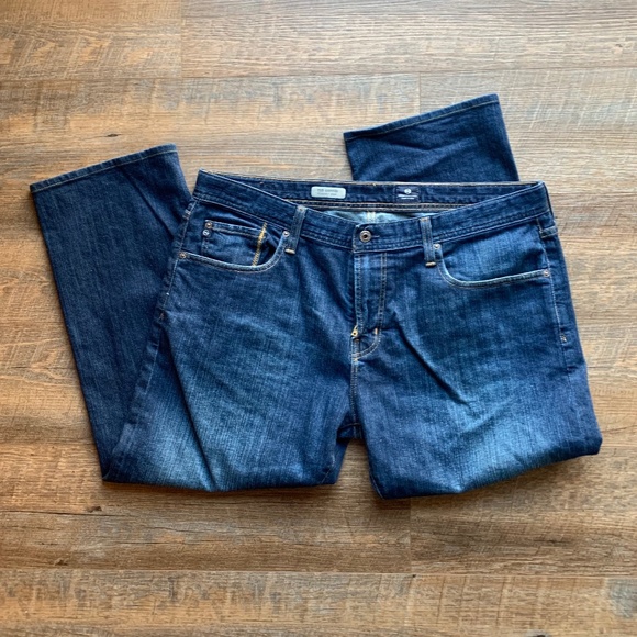 AG Adriano Goldschmied Men's Size 38 The Geffen Slouchy Slim Dark Wash Jeans - Picture 2 of 9